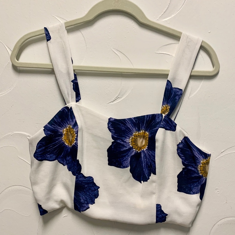 JOA | Floral Cropped Tank Top